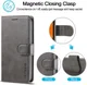 LC.IMEEKE Apple iPhone 12 Pro Max Hoesje Portemonnee Book Case Grijs afbeelding 9