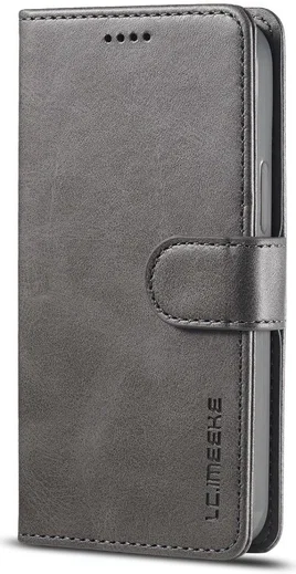 LC.IMEEKE Apple iPhone 12 Pro Max Hoesje Portemonnee Book Case Grijs afbeelding 5