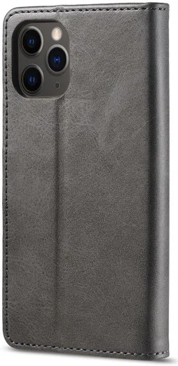 LC.IMEEKE Apple iPhone 12 Pro Max Hoesje Portemonnee Book Case Grijs afbeelding 2