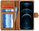 LC.IMEEKE Apple iPhone 12 Pro Max Hoesje Portemonnee Book Case Bruin afbeelding 1