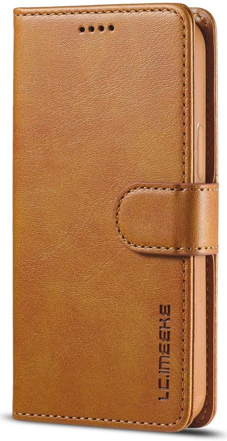 LC.IMEEKE Apple iPhone 12 Pro Max Hoesje Portemonnee Book Case Bruin afbeelding 5