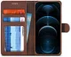 LC.IMEEKE Apple iPhone 12 Pro Max Hoesje Portemonnee Book Case Coffee afbeelding 1
