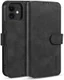 DG Ming Apple iPhone 12 Mini Hoesje Retro Wallet Book Case Zwart afbeelding 2