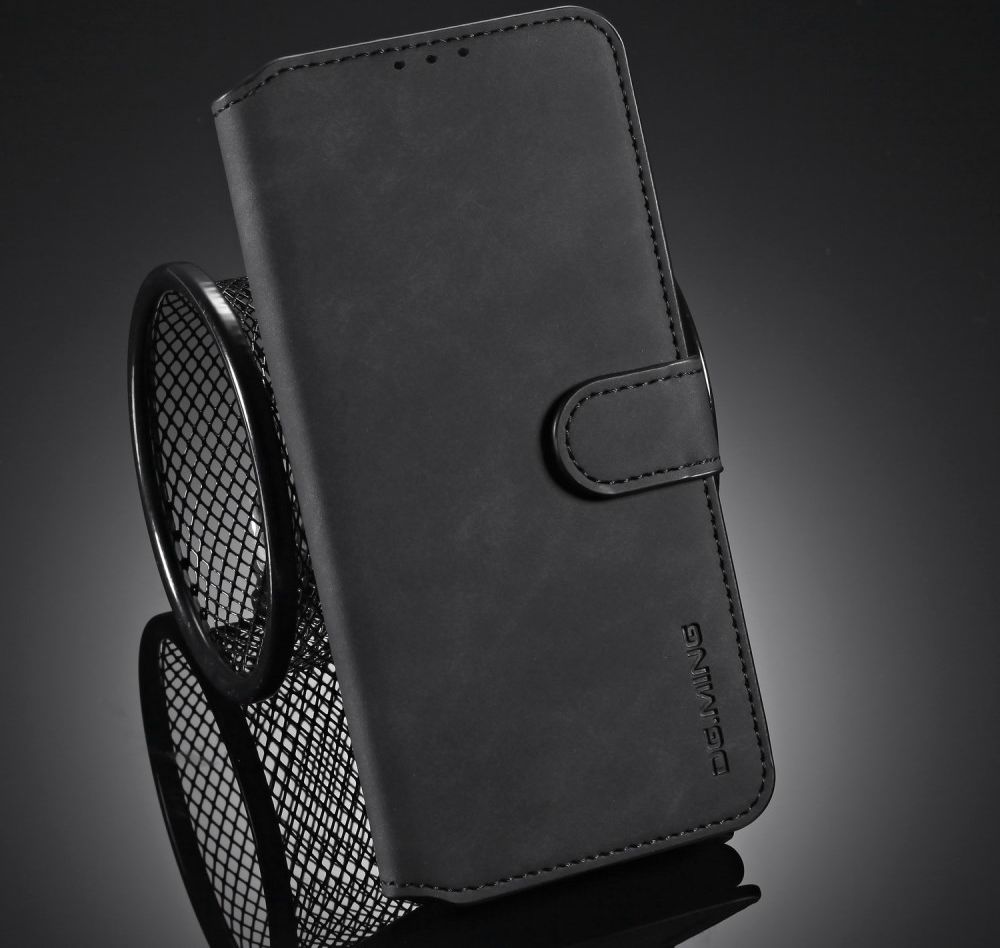 DG Ming Apple iPhone 12 Mini Hoesje Retro Wallet Book Case Zwart afbeelding 8