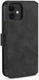DG Ming Apple iPhone 12 Mini Hoesje Retro Wallet Book Case Zwart afbeelding 4