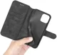 DG Ming Apple iPhone 12 Mini Hoesje Retro Wallet Book Case Zwart afbeelding 7