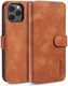 DG Ming Apple iPhone 12 / 12 Pro Hoesje Retro Wallet Book Case Bruin afbeelding 2