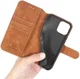 DG Ming Apple iPhone 12 / 12 Pro Hoesje Retro Wallet Book Case Bruin afbeelding 5