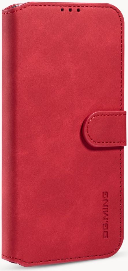 DG Ming Apple iPhone 12 Pro Max Hoesje Retro Wallet Book Case Rood afbeelding 3