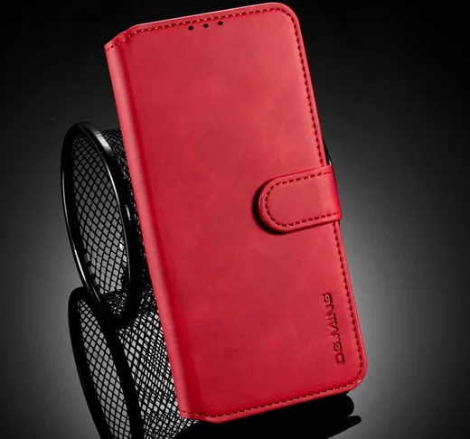 DG Ming Apple iPhone 12 Pro Max Hoesje Retro Wallet Book Case Rood afbeelding 8