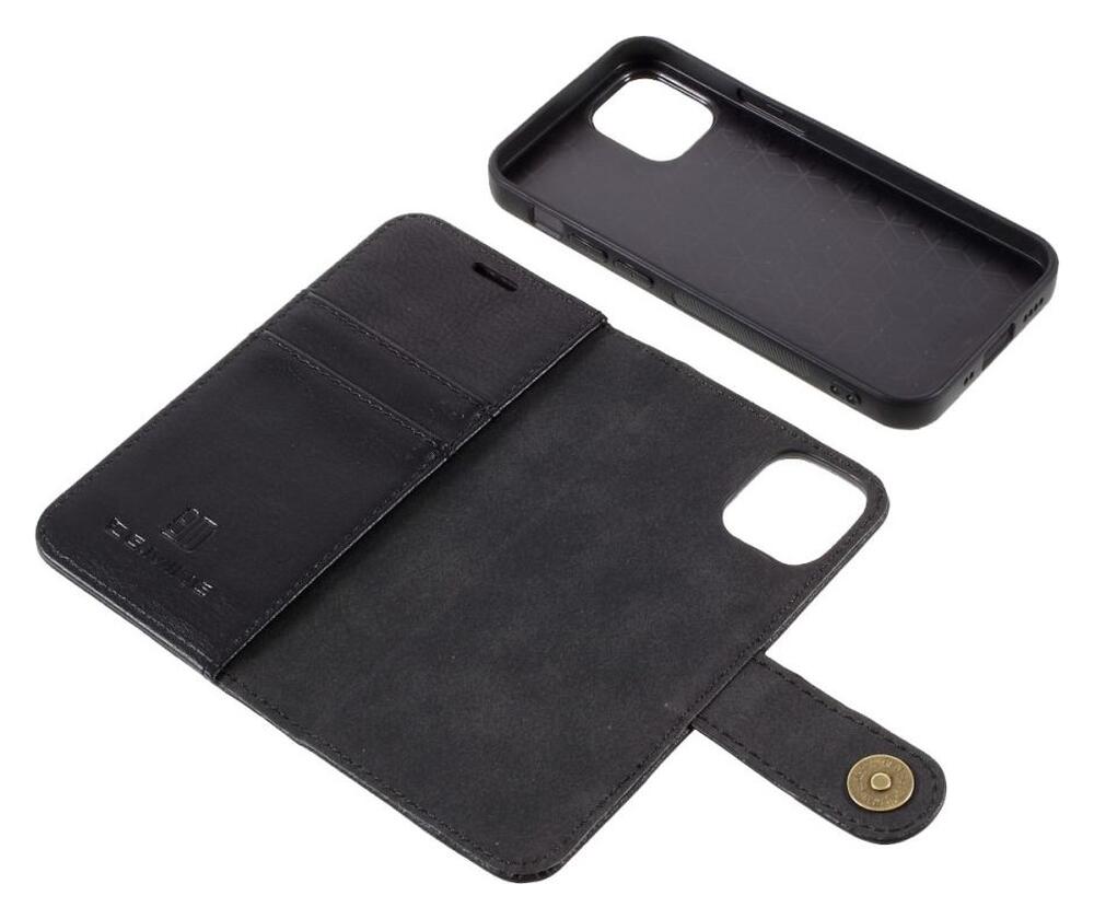 DG Ming iPhone 12 Mini Hoesje 2-in-1 Book Case en Back Cover Zwart afbeelding 11