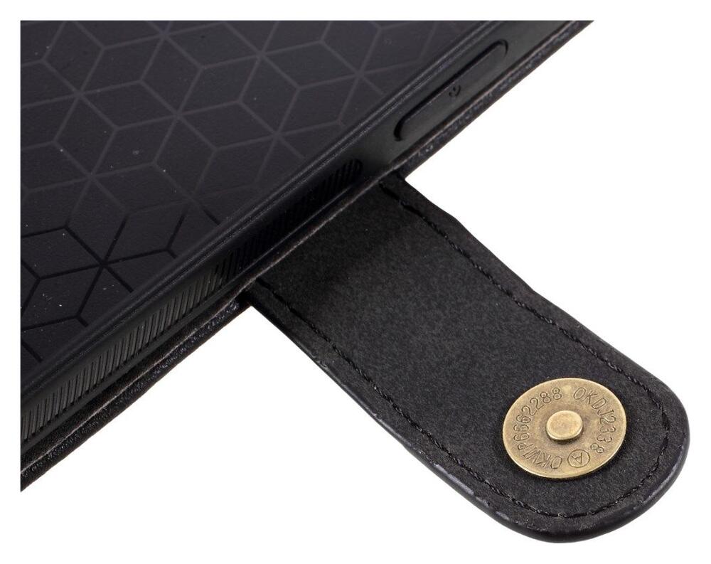DG Ming iPhone 12 Mini Hoesje 2-in-1 Book Case en Back Cover Zwart afbeelding 12