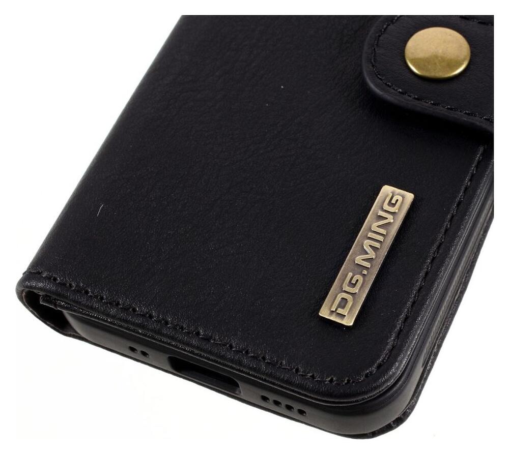 DG Ming iPhone 12 Mini Hoesje 2-in-1 Book Case en Back Cover Zwart afbeelding 13
