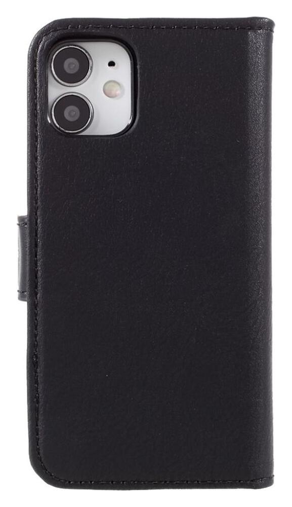 DG Ming iPhone 12 Mini Hoesje 2-in-1 Book Case en Back Cover Zwart afbeelding 2