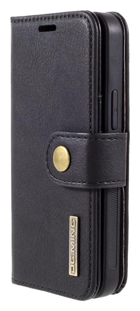 DG Ming iPhone 12 Mini Hoesje 2-in-1 Book Case en Back Cover Zwart afbeelding 4