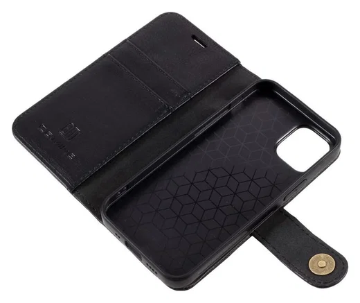 DG Ming iPhone 12 Mini Hoesje 2-in-1 Book Case en Back Cover Zwart afbeelding 10