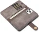 DG Ming iPhone 12 / 12 Pro Hoesje 2-in-1 Book Case en Back Cover Grijs afbeelding 2