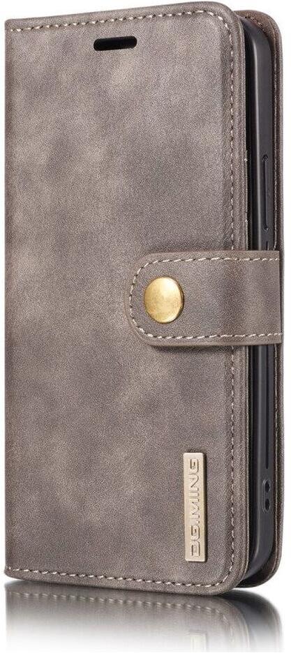 DG Ming iPhone 12 / 12 Pro Hoesje 2-in-1 Book Case en Back Cover Grijs afbeelding 6