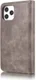 DG Ming iPhone 12 / 12 Pro Hoesje 2-in-1 Book Case en Back Cover Grijs afbeelding 8
