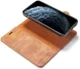 DG Ming iPhone 12 Pro Max Hoesje 2-in-1 Book Case en Back Cover Bruin afbeelding 1