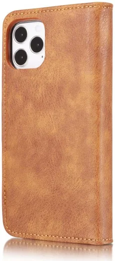 DG Ming iPhone 12 Pro Max Hoesje 2-in-1 Book Case en Back Cover Bruin afbeelding 7