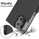 Apple iPhone 12 Mini Hoesje Kunstlederen Book Case Zwart afbeelding 8