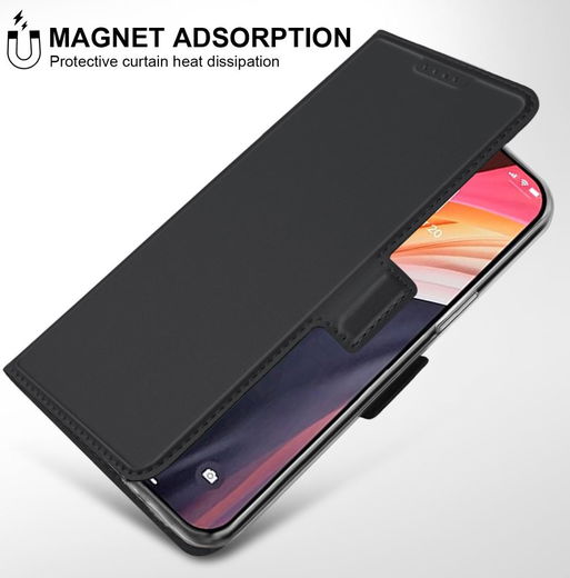 Apple iPhone 12 Pro Max Hoesje Portemonnee Book Case Zwart afbeelding 3