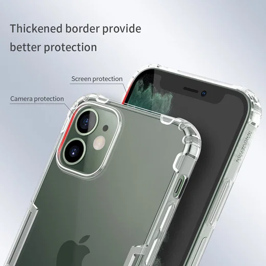 Nillkin Nature Apple iPhone 12 Mini Hoesje TPU Transparant/Wit afbeelding 9