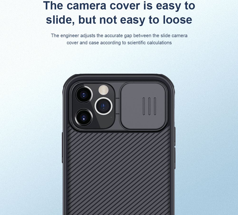 Nillkin CamShield Apple iPhone 12 / 12 Pro Hoesje Camera Slider Zwart afbeelding 4