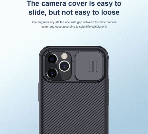 Nillkin CamShield Apple iPhone 12 / 12 Pro Hoesje Camera Slider Zwart afbeelding 4