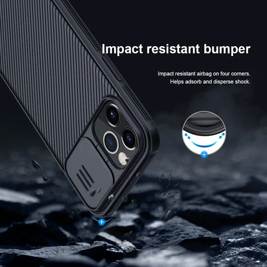 Nillkin CamShield Apple iPhone 12 / 12 Pro Hoesje Camera Slider Groen afbeelding 7