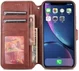 AZNS Apple iPhone 12 / 12 Pro Portemonnee Stand Hoesje Bruin afbeelding 3