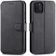 AZNS Apple iPhone 12 / 12 Pro Portemonnee Stand Hoesje Zwart afbeelding 3