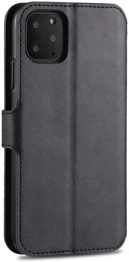 AZNS Apple iPhone 12 / 12 Pro Portemonnee Stand Hoesje Zwart afbeelding 4