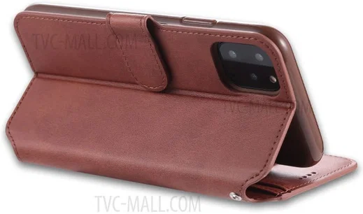 AZNS Apple iPhone 12 Pro Max Portemonnee Stand Hoesje Rood afbeelding 7