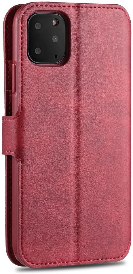 AZNS Apple iPhone 12 Pro Max Portemonnee Stand Hoesje Rood afbeelding 4