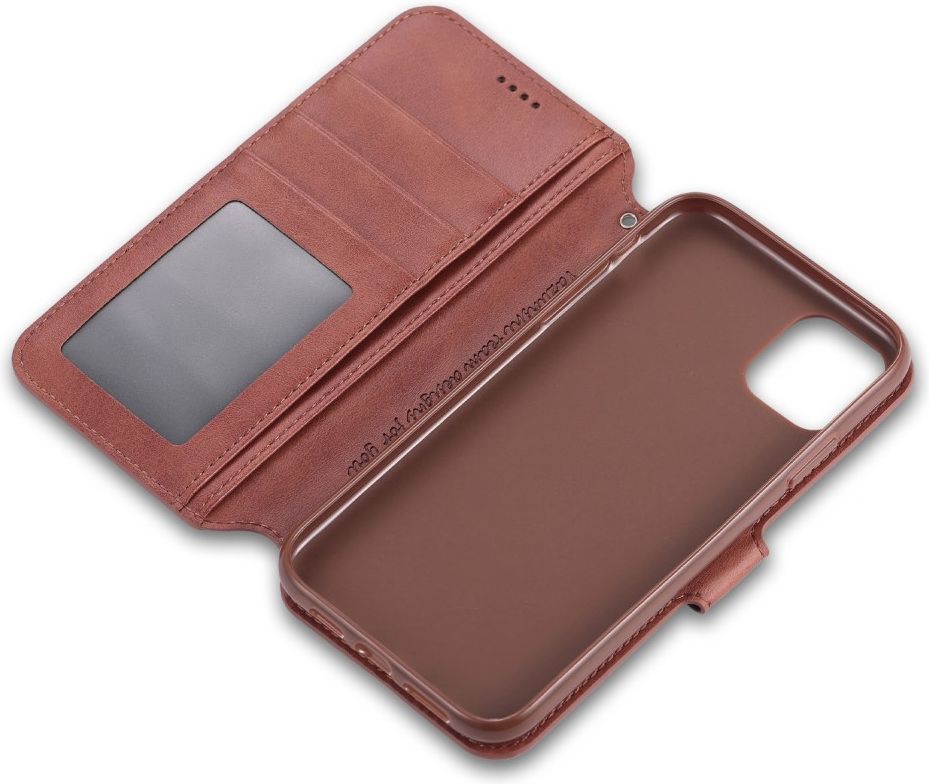 AZNS Apple iPhone 12 Mini Hoesje Wallet Book Case met Stand Bruin afbeelding 9