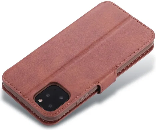 AZNS Apple iPhone 12 Mini Hoesje Wallet Book Case met Stand Bruin afbeelding 7