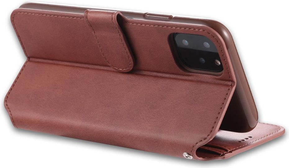 AZNS Apple iPhone 12 Mini Hoesje Wallet Book Case met Stand Bruin afbeelding 8