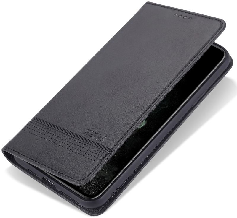 AZNS Apple iPhone 12 Mini Hoesje Portemonnee Zwart afbeelding 1