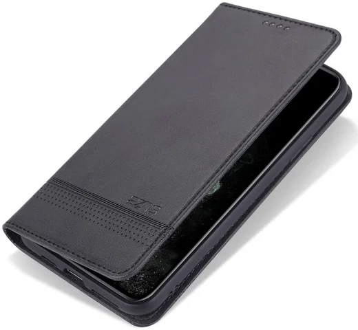 AZNS Apple iPhone 12 Mini Hoesje Portemonnee Zwart afbeelding 1