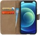 Apple iPhone 12 Mini Hoesje Portemonnee Echt Leer Zwart afbeelding 1