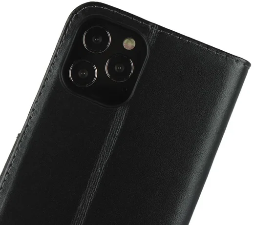 Apple iPhone 12 Mini Hoesje Portemonnee Echt Leer Zwart afbeelding 12