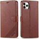 AZNS Apple iPhone 12 Mini Portemonnee Stand Hoesje Bruin afbeelding 10