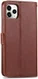 AZNS Apple iPhone 12 Mini Portemonnee Stand Hoesje Bruin afbeelding 2