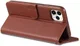 AZNS Apple iPhone 12 Mini Portemonnee Stand Hoesje Bruin afbeelding 8