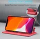 LC.IMEEKE Apple iPhone 12 Mini Hoesje Retro Portemonnee Rood afbeelding 6