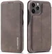 LC.IMEEKE Apple iPhone 12 Mini Hoesje Retro Portemonnee Grijs afbeelding 3