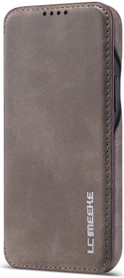 LC.IMEEKE Apple iPhone 12 Mini Hoesje Retro Portemonnee Grijs afbeelding 5
