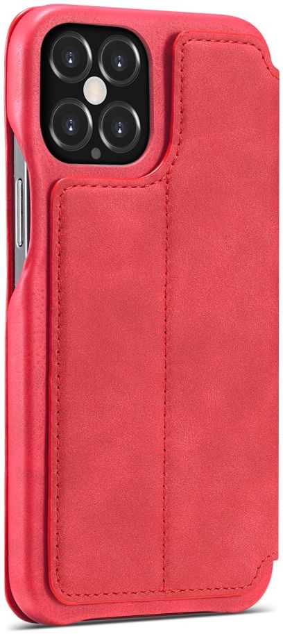 LC.IMEEKE Apple iPhone 12 / 12 Pro Hoesje Retro Portemonnee Rood afbeelding 7